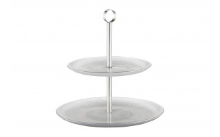 Patera dwupoziomowa 27 cm Serve srebrna AMBITION