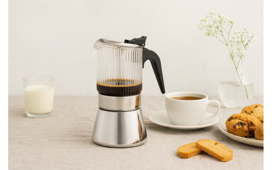 Kawiarka szklana 240 ml Curly AMBITION