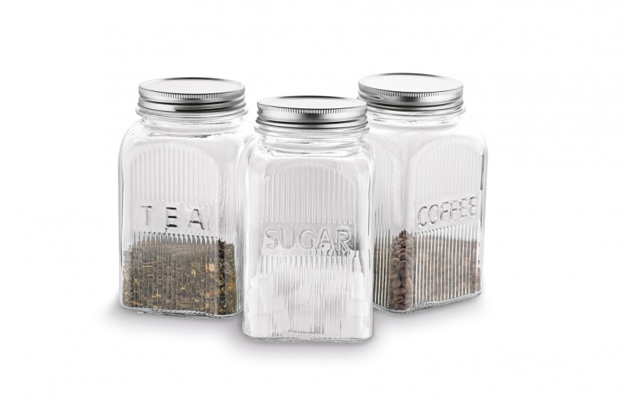 Zestaw 3 pojemników kuchennych 1250 ml Vea