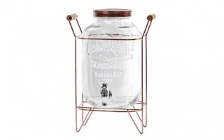 Słoik z kranem 5 L na metalowym stojaku 9109