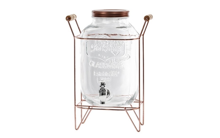 Słoik z kranem 5 L na metalowym stojaku 9109