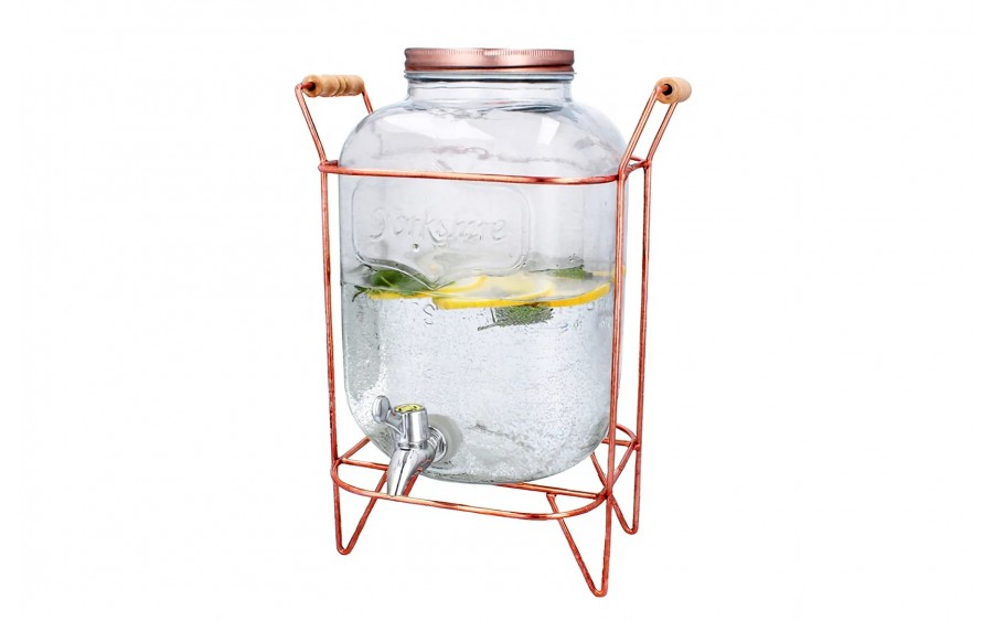 Słoik z kranem 5 L na metalowym stojaku 9109
