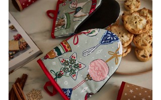 Komplet 2 rękawic kuchennych Christmas Ornaments 7CHOR022