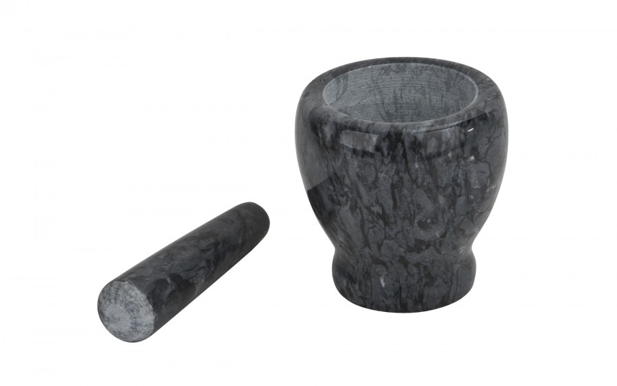 Marmurowy moździerz kuchenny 10,5 cm czarny 312023