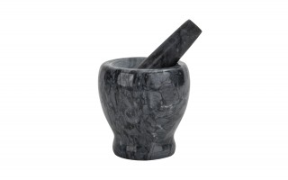 Marmurowy moździerz kuchenny 10,5 cm czarny 312023