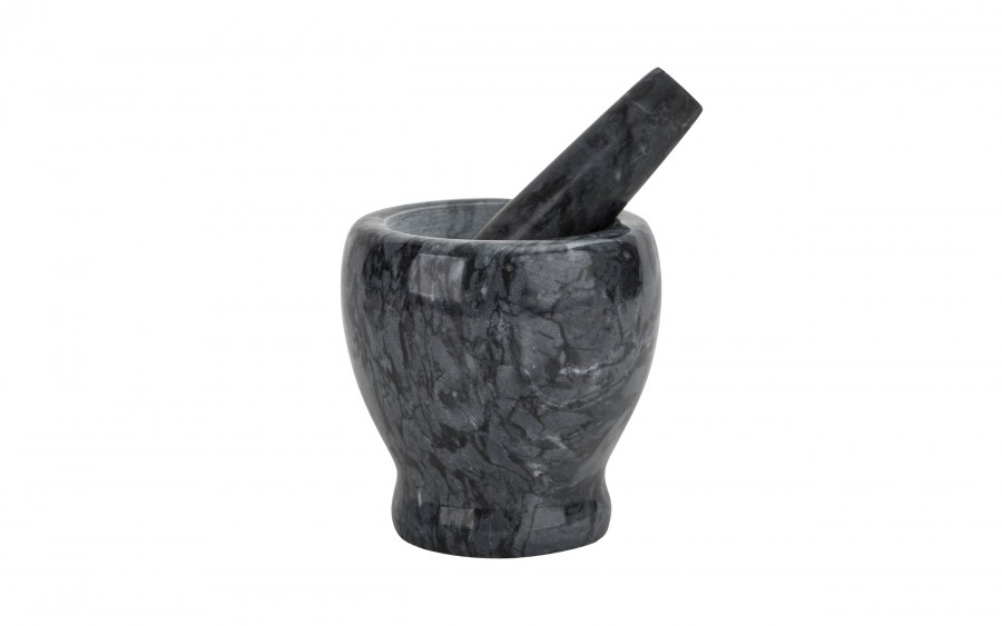 Marmurowy moździerz kuchenny 10,5 cm czarny 312023