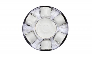 Komplet 6 filiżanek 250 ml + spodki Atlanta