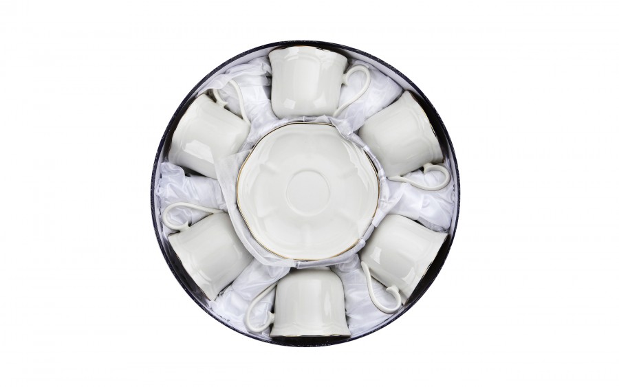 Komplet 6 filiżanek 250 ml + spodki Atlanta