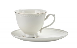 Komplet 2 filiżanek 220 ml + spodki Dominica