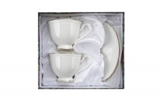 Komplet 2 filiżanek 220 ml + spodki Dominica