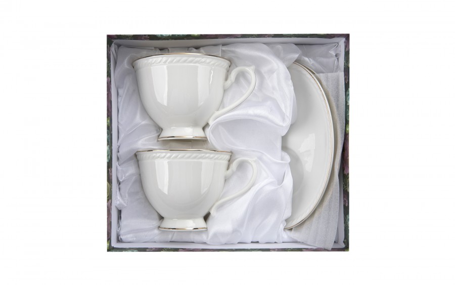 Komplet 2 filiżanek 220 ml + spodki Dominica