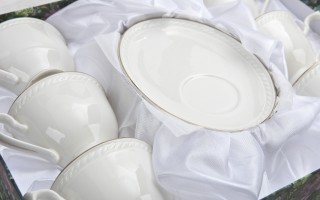 Komplet 6 filiżanek 220 ml + spodki Dominica