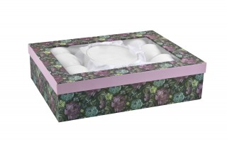 Komplet 6 filiżanek 220 ml + spodki Dominica