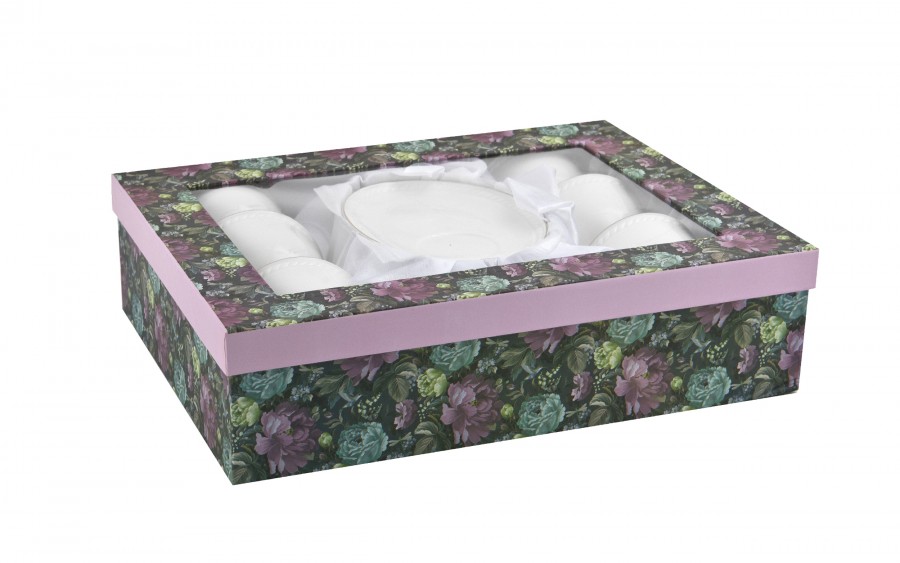 Komplet 6 filiżanek 220 ml + spodki Dominica