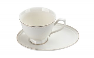 Komplet 6 filiżanek 220 ml + spodki Dominica