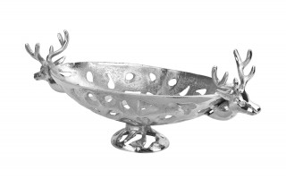 Patera ozdobna 58x18 cm Jeleń metalowa