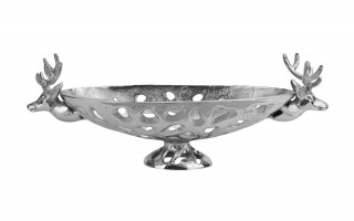 Patera ozdobna 58x18 cm Jeleń metalowa
