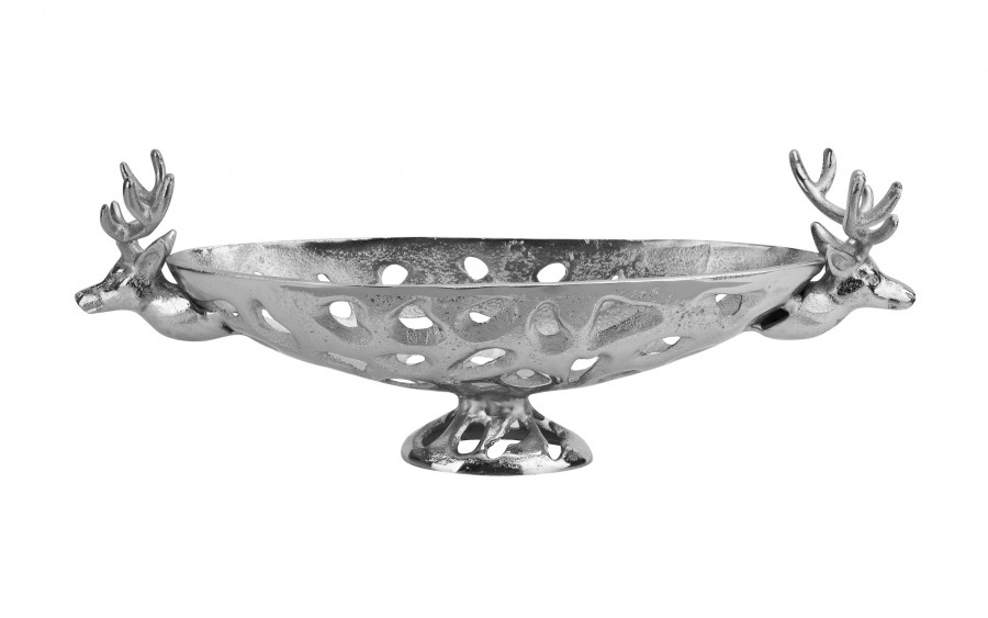 Patera ozdobna 58x18 cm Jeleń metalowa