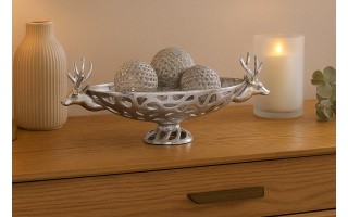 Patera ozdobna 58x18 cm Jeleń metalowa