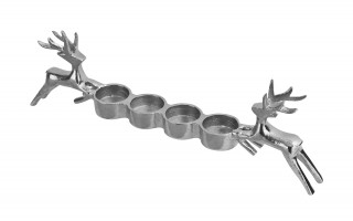 Świecznik srebrny na t-lighty Renifery