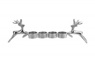 Świecznik srebrny na t-lighty Renifery