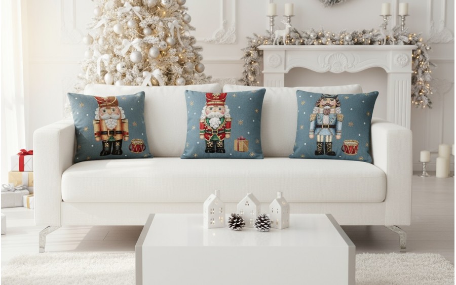 Poszewka dekoracyjna 45x45 cm Dziadek do orzechów 6082 Gobelinowa Premium