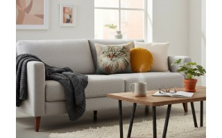 Poszewka dekoracyjna 45x45 cm Kot Perski