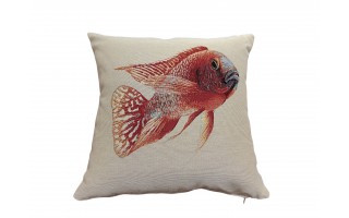 Poszewka dekoracyjna 45x45 cm Ryba Czerwona Gobelinowa Premium