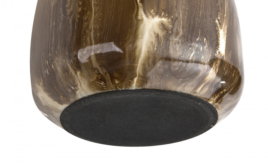 Wazon szklany 37 cm beżowo-brązowy IR0038