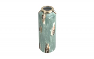 Wazon szklany 52 cm niebiesko-brązowy IR0033