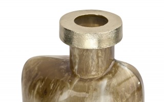 Wazon szklany 30 cm beżowo-brązowy IR0036