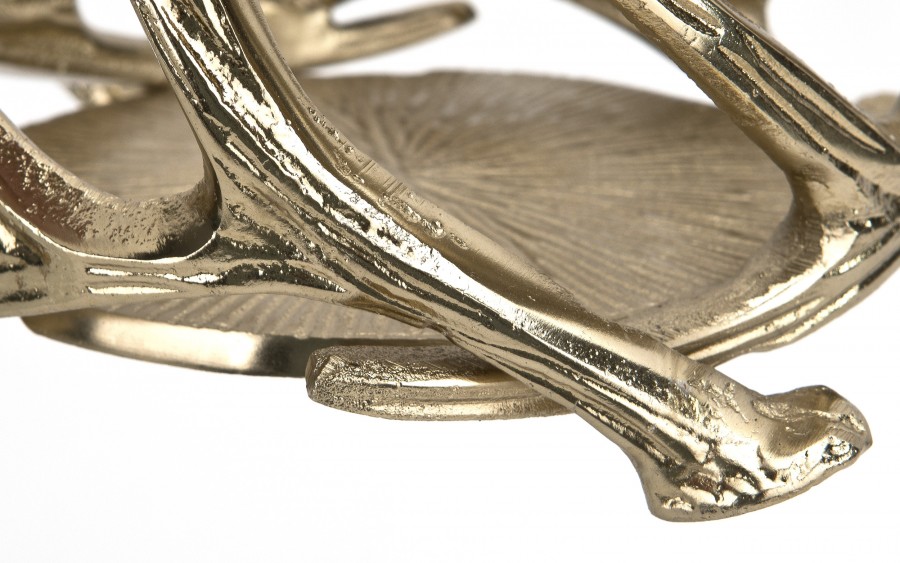 Świecznik metalowy 22x15 cm ze szklanym wkładem IV0081