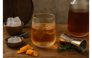 Szklanka do whisky 320 ml LYRA prążek niska