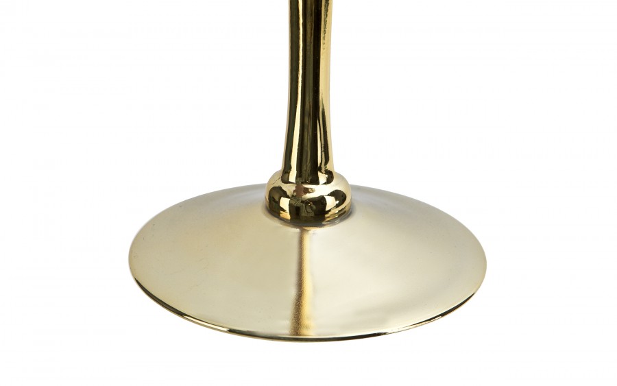 Świecznik szklany złoto - zielony 30 cm JK0190