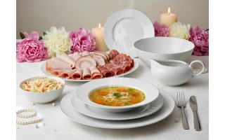 Serwis obiadowy dla 12 osób 44 el. Yvonne Sonata H109