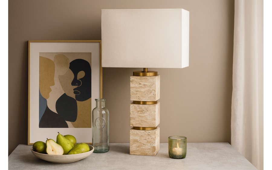 Lampa z kloszem kamienna AP180150