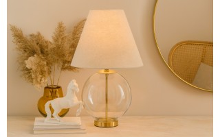Lampa z kloszem i szklaną podstawą AP180154