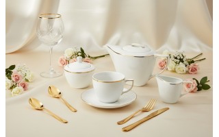 Serwis do kawy dla 12 osób 39 el. City Złote B326