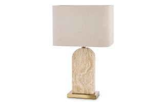 Lampa z kloszem i podstawą kamienną AP180145