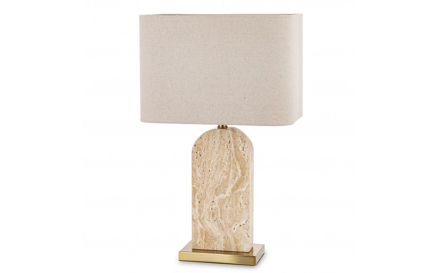 Lampa z kloszem i podstawą kamienną AP180145