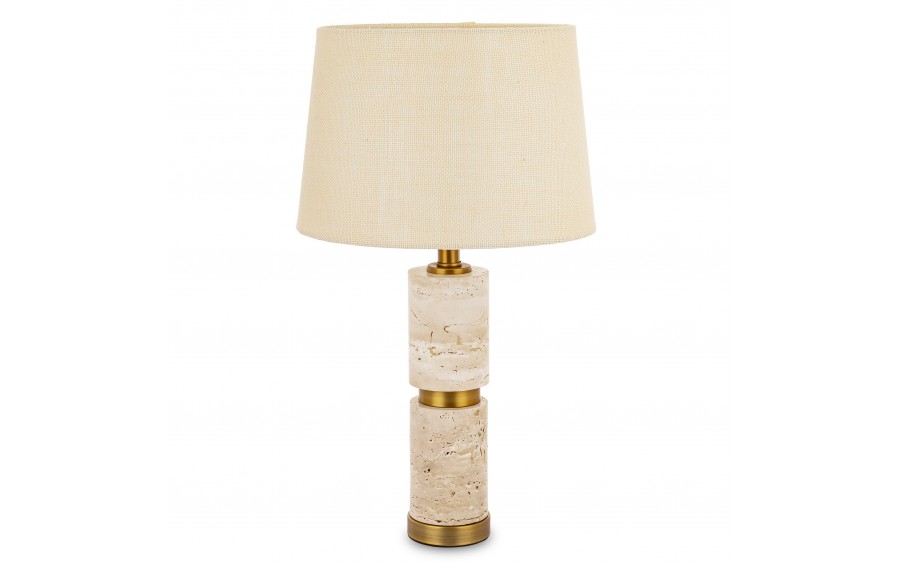 Lampa kamienna z kloszem tkaninowym AP180146