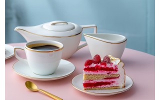 Serwis do kawy dla 12 osób 39 el. City Złote B326