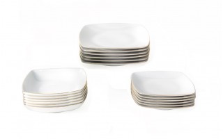 Serwis obiadowy dla 12 osób 44 el. Akcent Złota Linia 3603