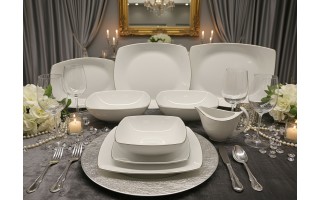 Serwis obiadowy dla 12 osób 44 el. Akcent Platynowa Linia 9718