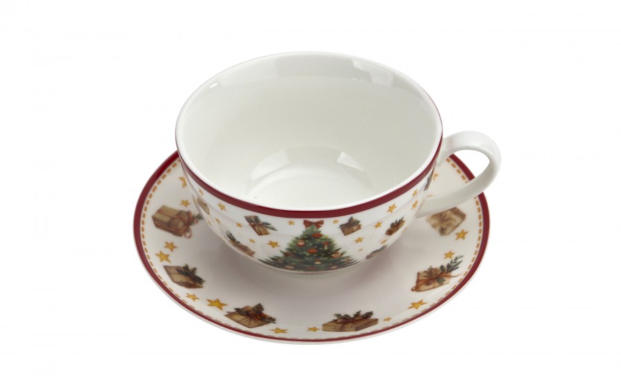Filiżanka z dzbankiem i zaparzaczem Tea for One Christmas Tree 3