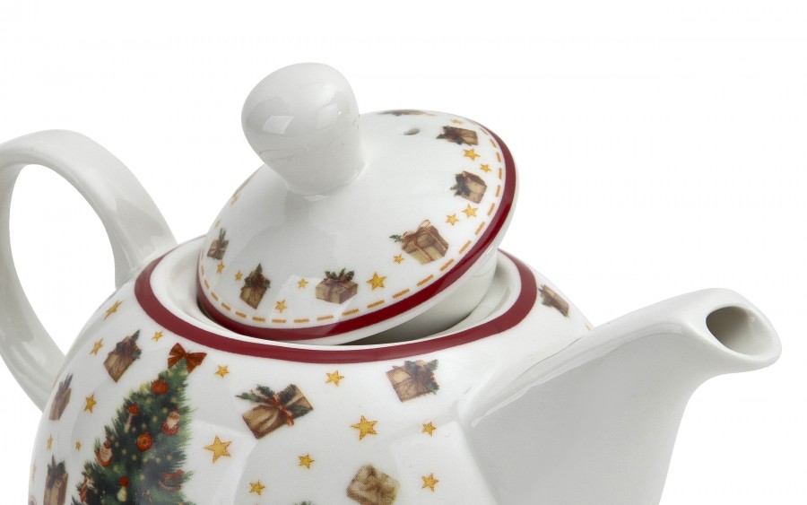 Filiżanka z dzbankiem i zaparzaczem Tea for One Christmas Tree 3