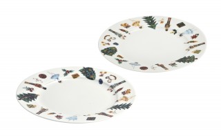 Komplet 2 talerzy deserowych 19 cm Christmas Nutcracker