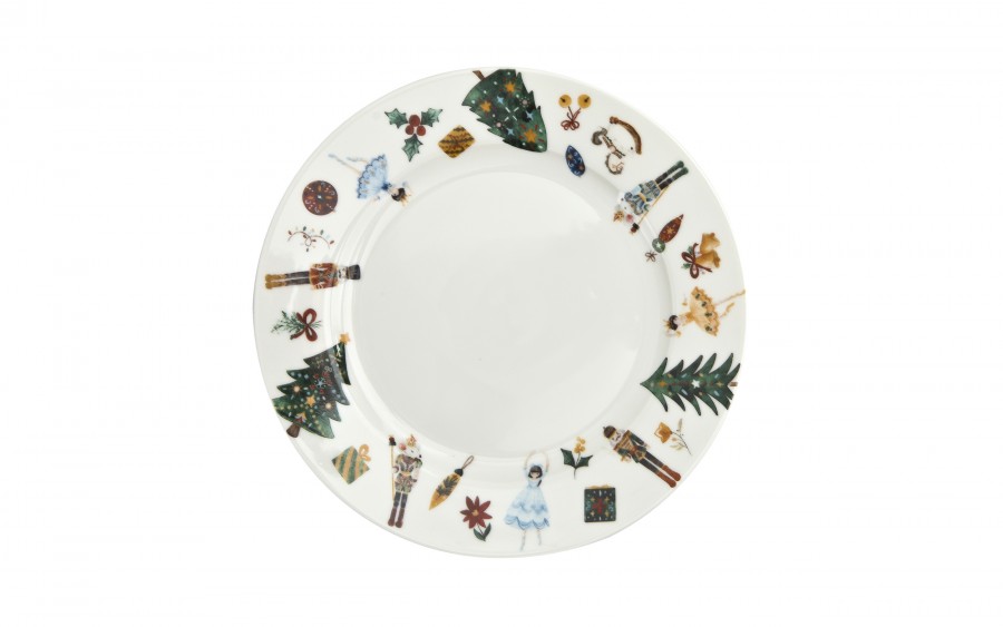 Komplet 2 talerzy deserowych 19 cm Christmas Nutcracker