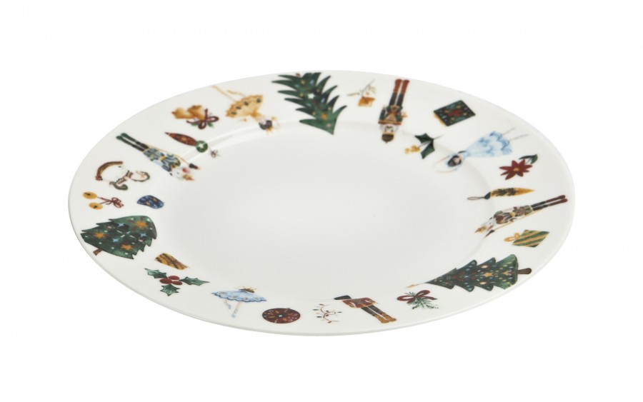 Komplet 2 talerzy deserowych 19 cm Christmas Nutcracker