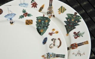 Komplet 2 talerzy deserowych 19 cm Christmas Nutcracker